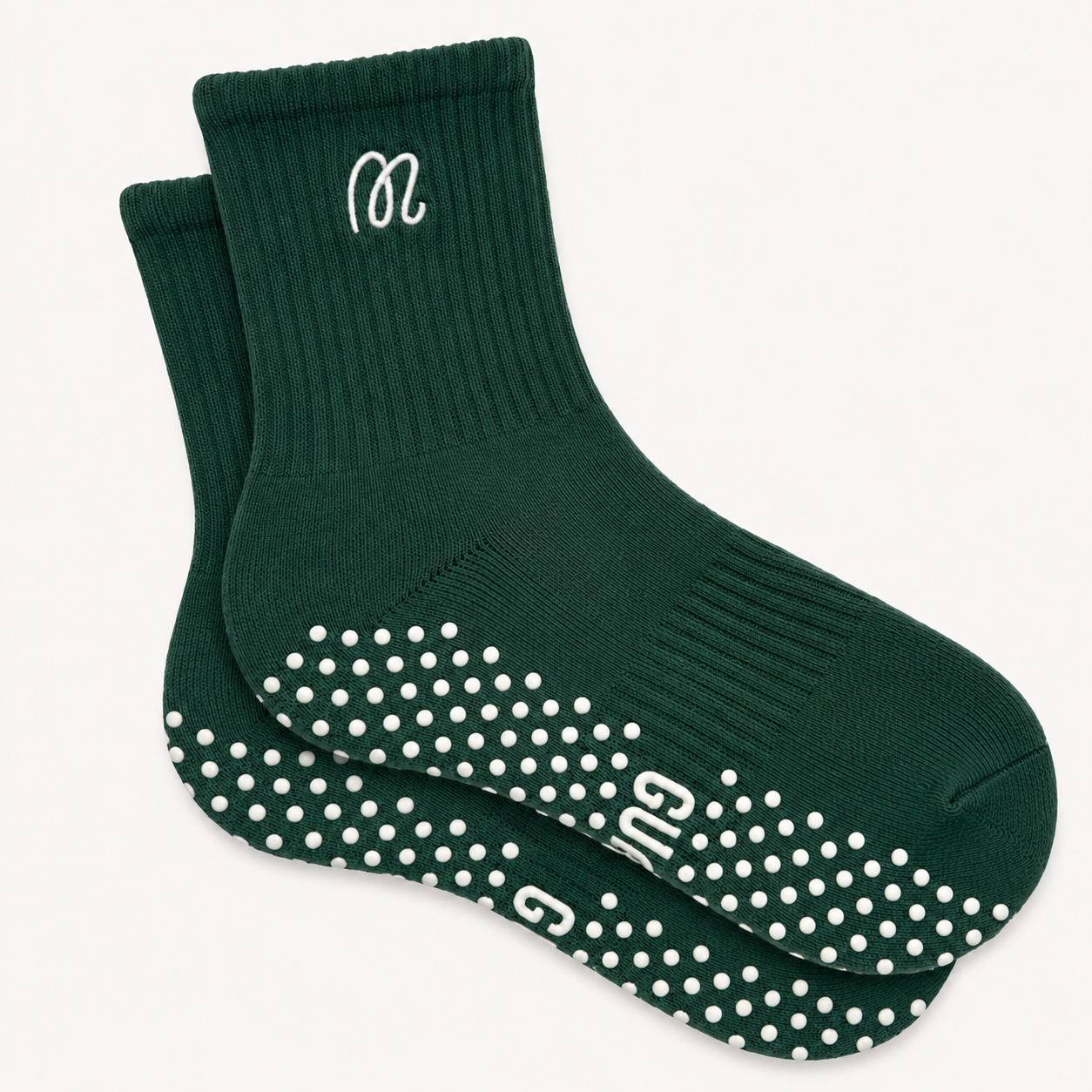 Pine Cream – Men’s / Unisex Crew Length Grip Socks