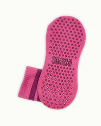 Non-slip sole of taupe GUMMI grip socks for Pilates, reformer, yoga and barre.