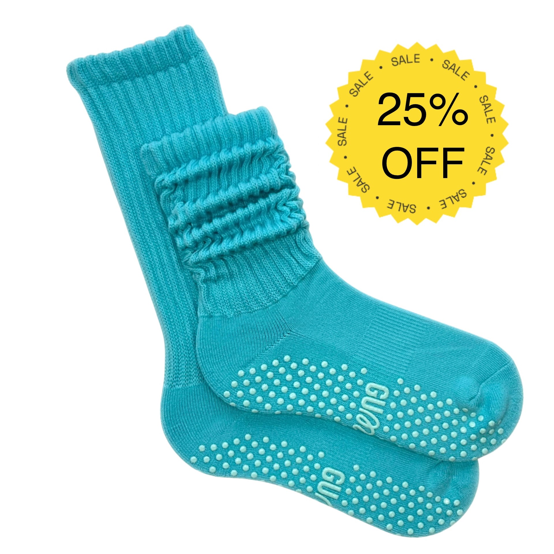 Zap Pop Blue - Slouch Blue Grip Socks